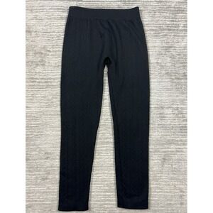Love Charm Leggings Womens M/L Black Pull On Stretch Polyester Blend‎